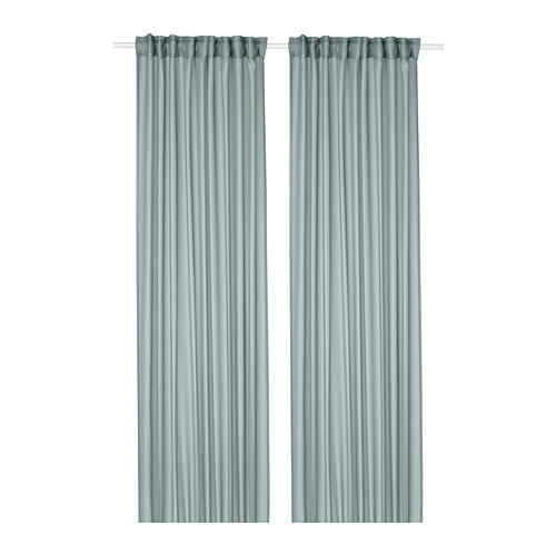 STENFRÖ - sheer curtains, 1 pair, turquoise/with heading tape | IKEA Taiwan Online - PE938171_S4