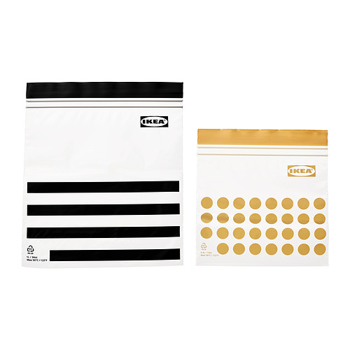 ISTAD - resealable bag, patterned/black yellow, 1/0.4 l | IKEA Taiwan Online - PE868026_S4