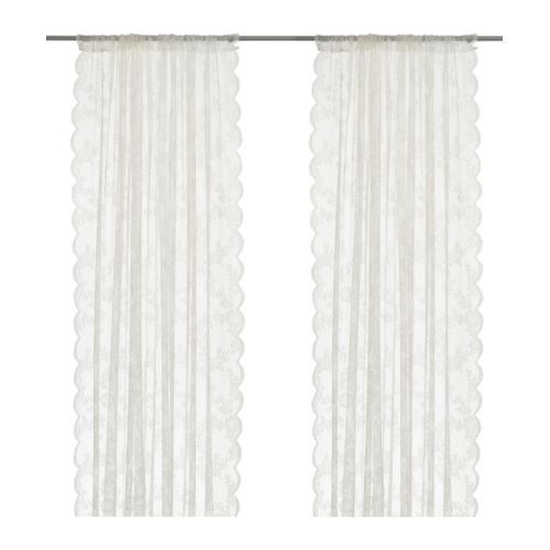 ALVINE SPETS - net curtains, 1 pair, off-white/with rod pocket | IKEA Taiwan Online - PE242082_S4