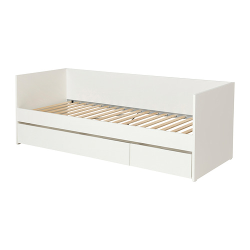 VIHALS day-bed frame with storage