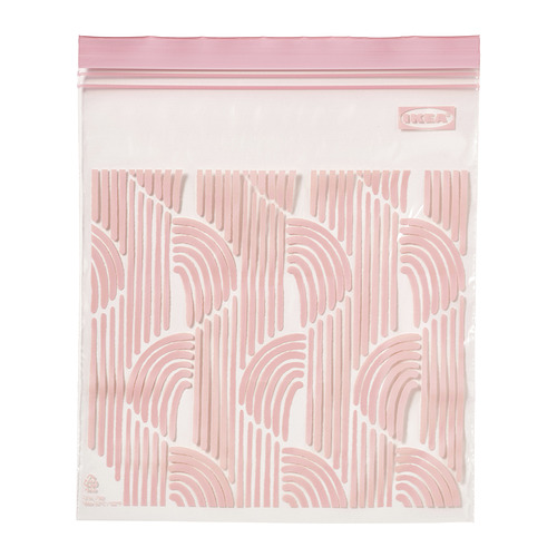 ISTAD - resealable bag, patterned/pale pink, 2.5 l | IKEA Taiwan Online - PE945421_S4